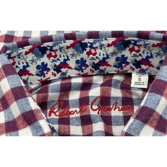 Robert Graham Gunzer Classic Fit Check Button-Down Shirt NWT Brushed Cotton Sm - Picture 5 of 10